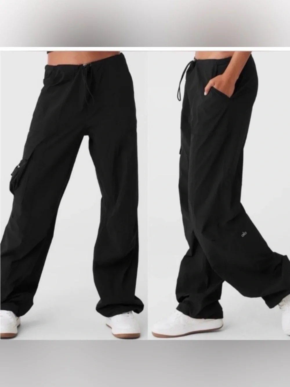 NWOT Alo Yoga Low Rise Megastar Cargo Pants in black size L